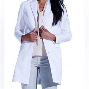 White Medelita women’s Rebecca slim fit lab coat